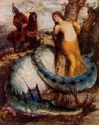 Arnold Bocklin Angelika, von einem Drachen bewacht oder Angelica und Ruggiero France oil painting artist
